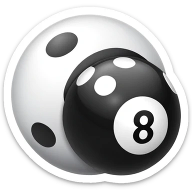 Bola ocho negra y blanca sticker
