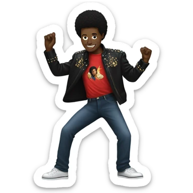 Black man dancing in a Michael Jackson jacket  sticker