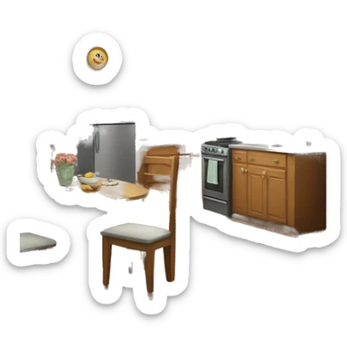 Kitchen in Granny’s house sticker