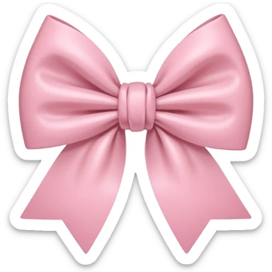 Very light Pink coquette aesthetic bow  sticker