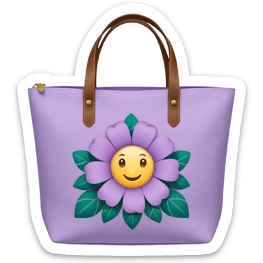 light purple tote bag sticker