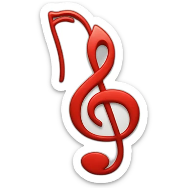 Music symbol+Red Heart sticker