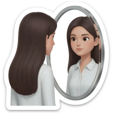 Beauty mirror girl sticker