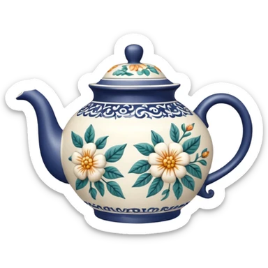 teapot with design on it sticker