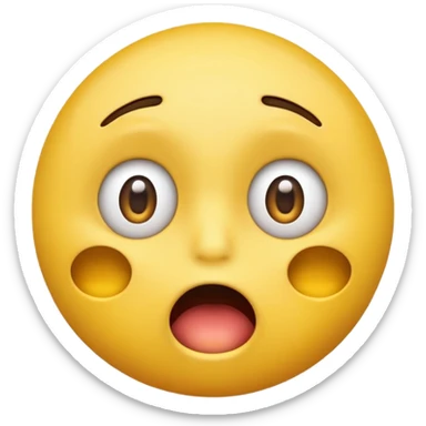 Please make a yellow emoji face that tells someone I need help  sticker