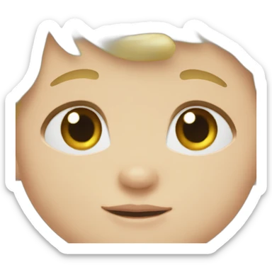 Infant boy blond hair blue eyes sticker