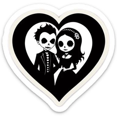 Goth love sticker