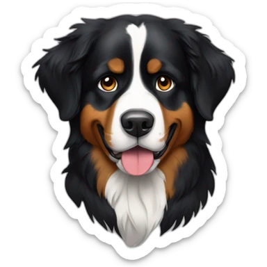 Bernese mountain dog as a pirat with only one eye sticker