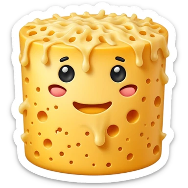 Grated cheese sticker