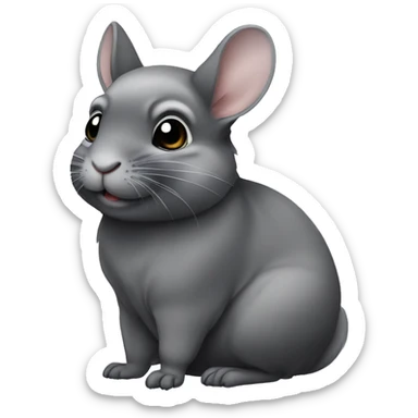 chinchilla dark grey sticker