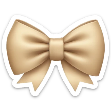 beige bow sticker