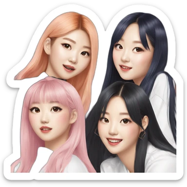 Jennie Kim and Kim Jisoo and Rosean Park and Lalisa Manoban sticker