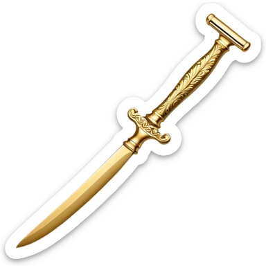 gold straight razor sticker