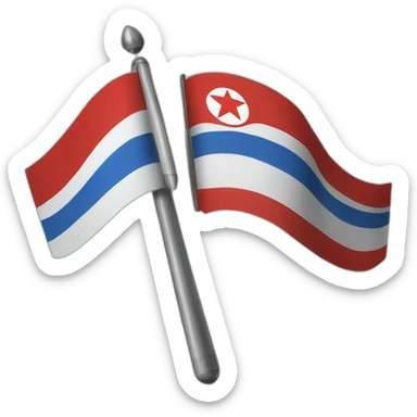 ICBM North Korean flag sticker