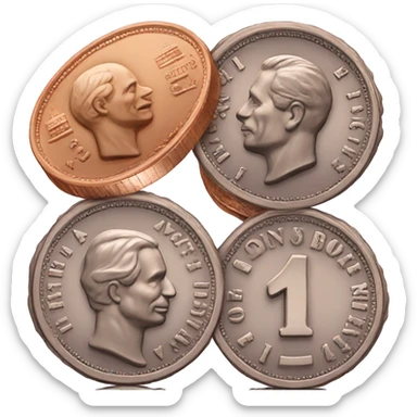 One dime three pennies  sticker