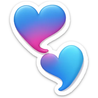 two-pink-and-blue-hearts sticker