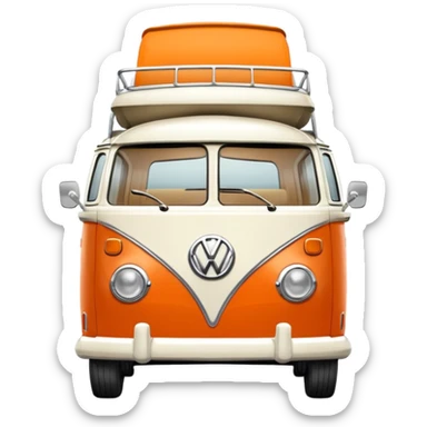 Vw campervan orange/white sticker