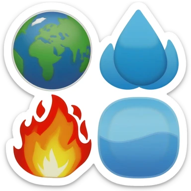 4 elements sticker