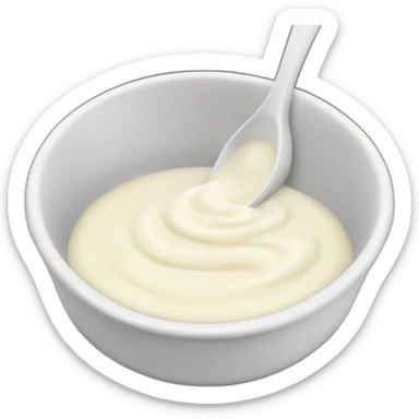 white sauce in a dipping dish sticker