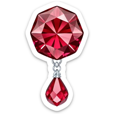 Swarovski Crystal Ruby baby rattle sticker