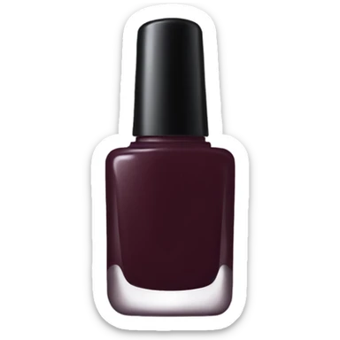 dark Burgundy nail polish bottle sticker