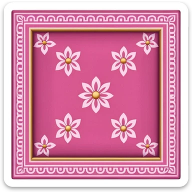 traditional patterned pink carpet sticker