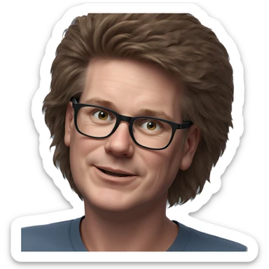 smiling boy with glasses portrait sticker