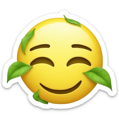 An eco-friendly human smiley face showing sadness and frustration. sticker