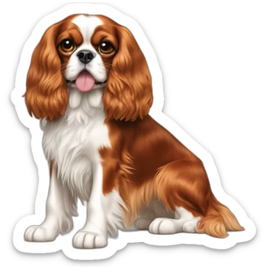  Cavalier King Charles Spaniel full body sticker
