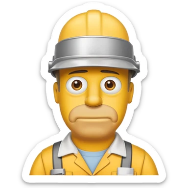 Homer Simpson Dort au travail sticker