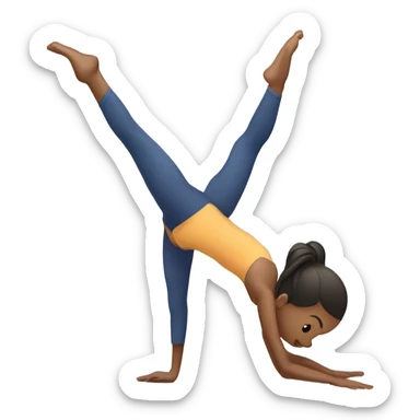 Girl doing a handstand and splits  sticker