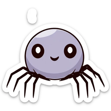 adorable cartoon spider with big eyes sticker