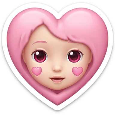 heart pink baby sticker
