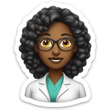 black woman scientist sticker