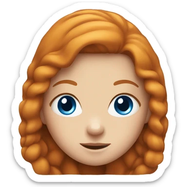 Ginger girl with blue eyes  sticker