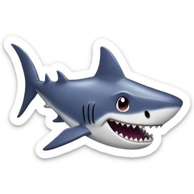 A shark made out of wet eggplant emojis sticker