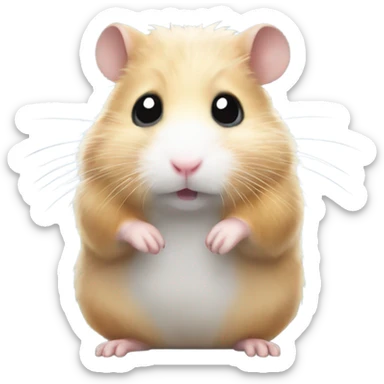 Hamster in a cold weather  sticker