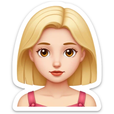 realistic portrait of girl sticker