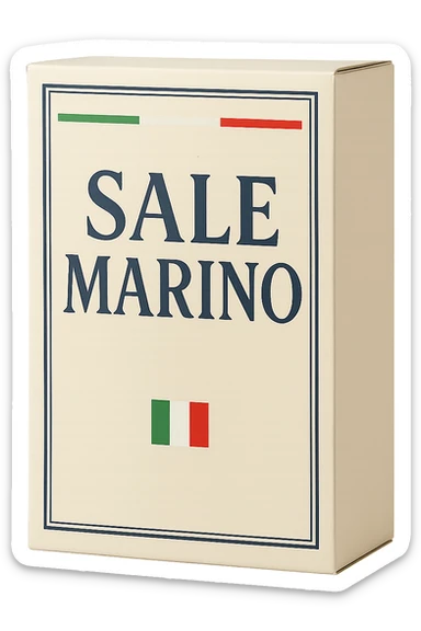 Sale Marino, scatola in italiano sticker