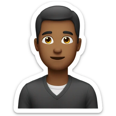 A guy with his hand over his chest sticker