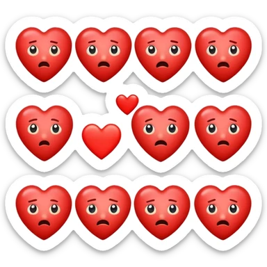 Nervous love emojis sticker
