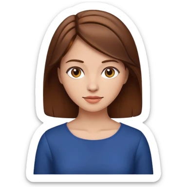  woman body brownhair sticker