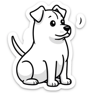 hund am kaken sticker