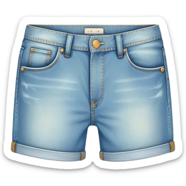 vintage light wash denim shorts sticker
