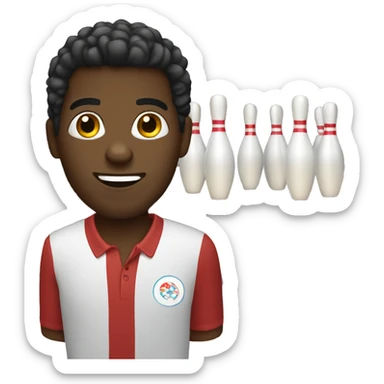 Bowling black guy sticker