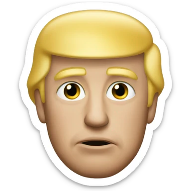 Donald Trump posing with a duckface  sticker