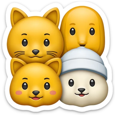 파스텔 톤의 하트 sticker