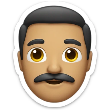 Homme avec une moustache deux doigt sticker