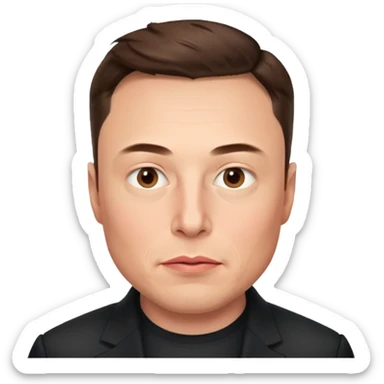 only the head no shoulders of elon musk  sticker