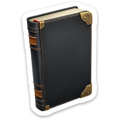 closed black book sticker